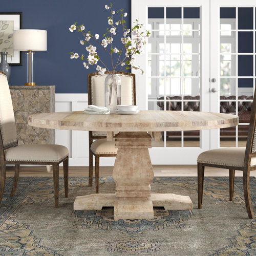 Wade Logan® Aryhanna Round Solid Wood Dining Table Wayfair